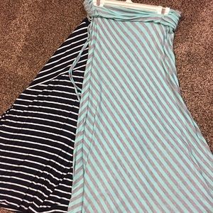 Super cute striped maxi skirts